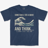 T-Shirt True Navy / S See A Wave Heavyweight Tee