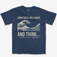 T-Shirt True Navy / S See A Wave Heavyweight Tee